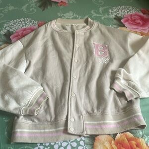 White varsity jacket